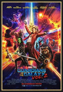 An original movie poster for the film Guardians of the Galaxy 2