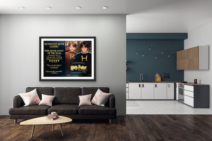 An original movie poster for the film Harry Potter and the Philosopher's Stone