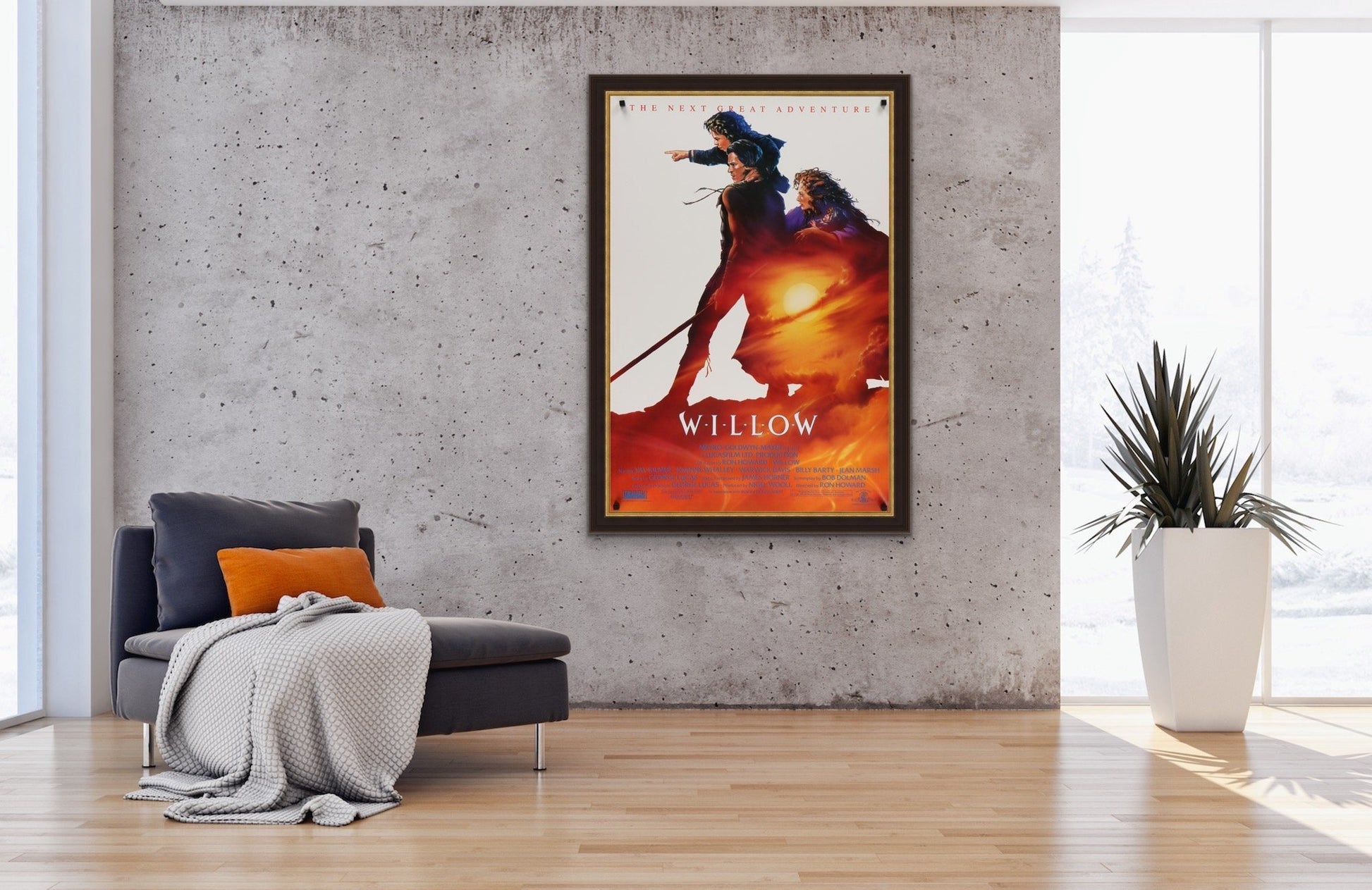 An original movie poster for the film Willow