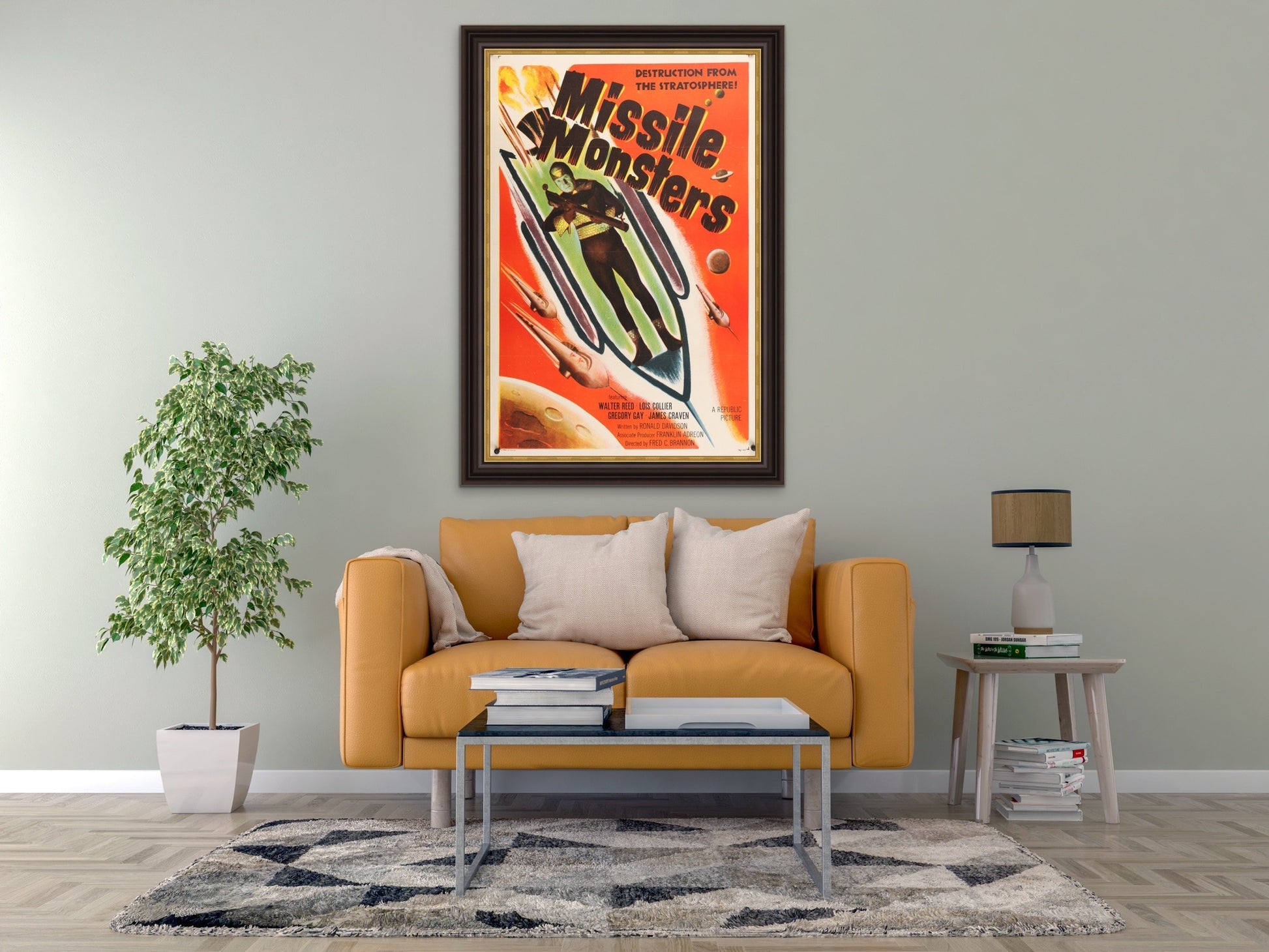 An original movie poster for the film Missile Monsters