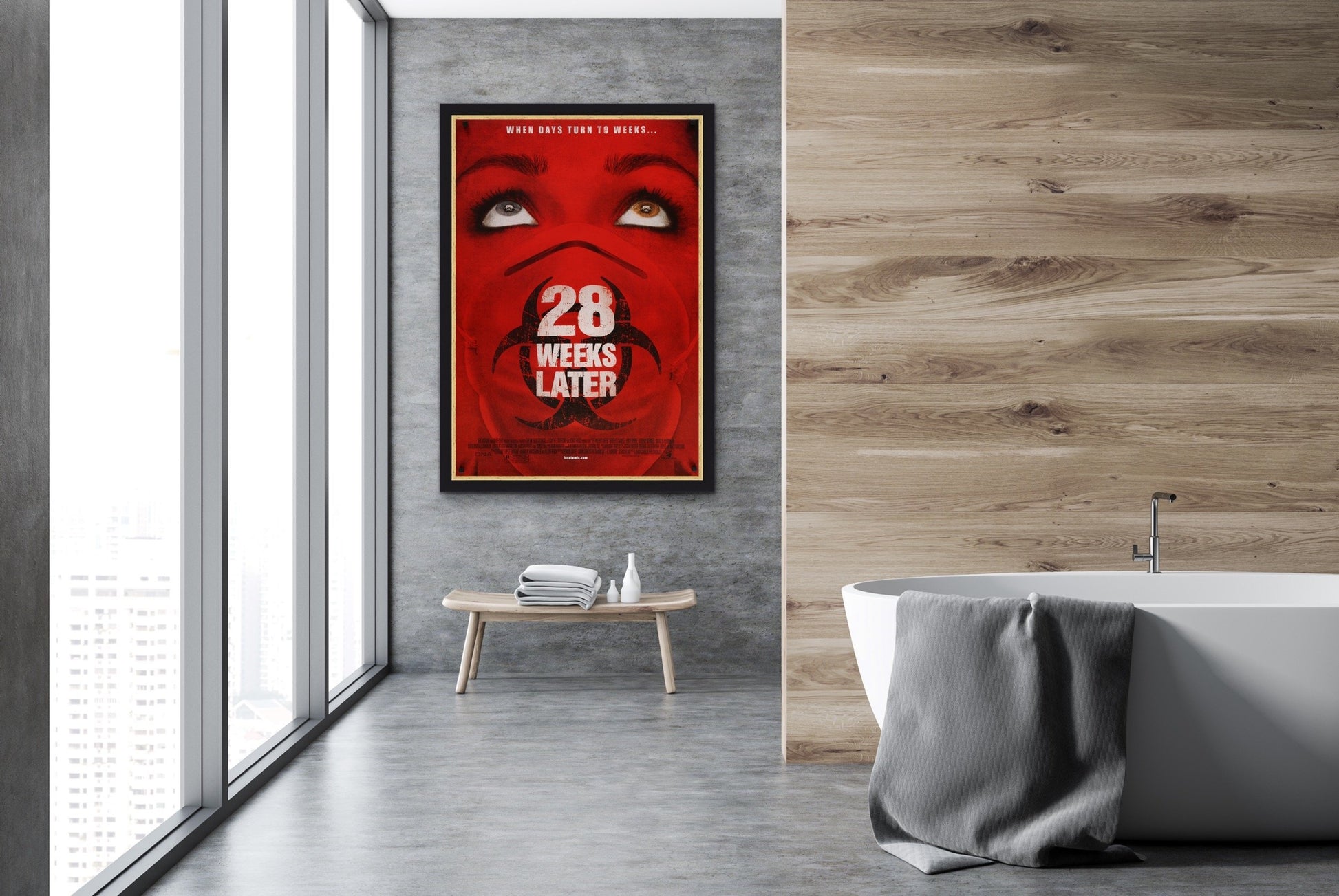 An original movie poster for the zombie film 28 Weeks Later