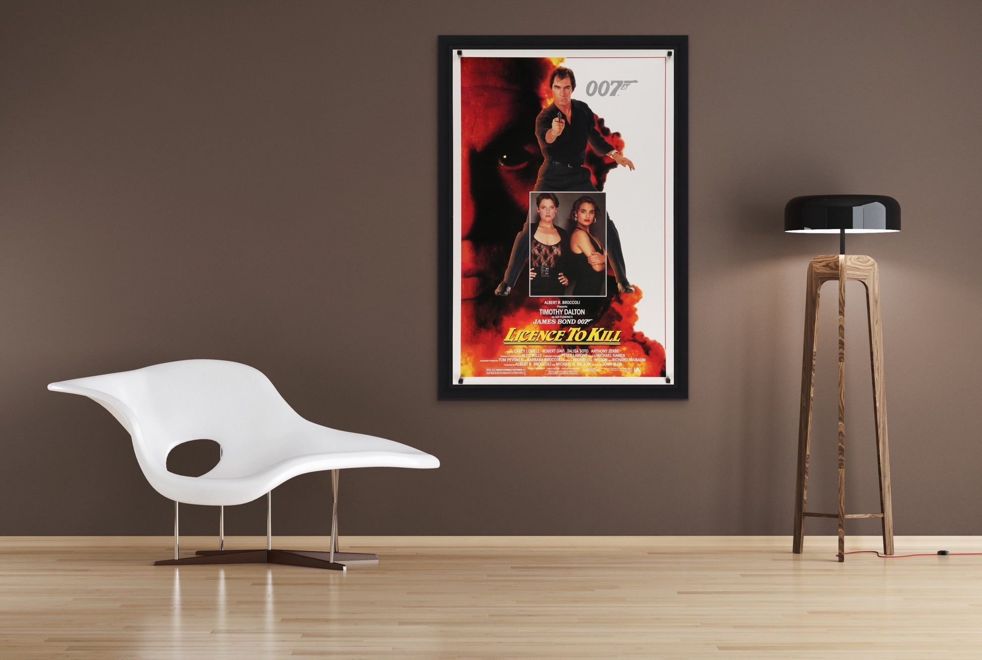 An original movie poster for the James Bond film Licence to Kill