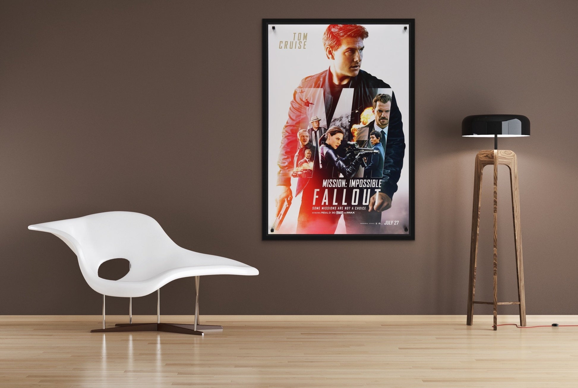 An original movie poster for the film Mission Impossible Fallout