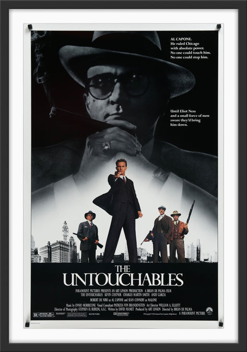 An original movie poster for the Brian de Palma film The Untouchables