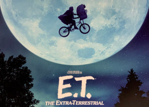 An original IMAX quad movie poster for the film E.T. The Extra Terrestrial