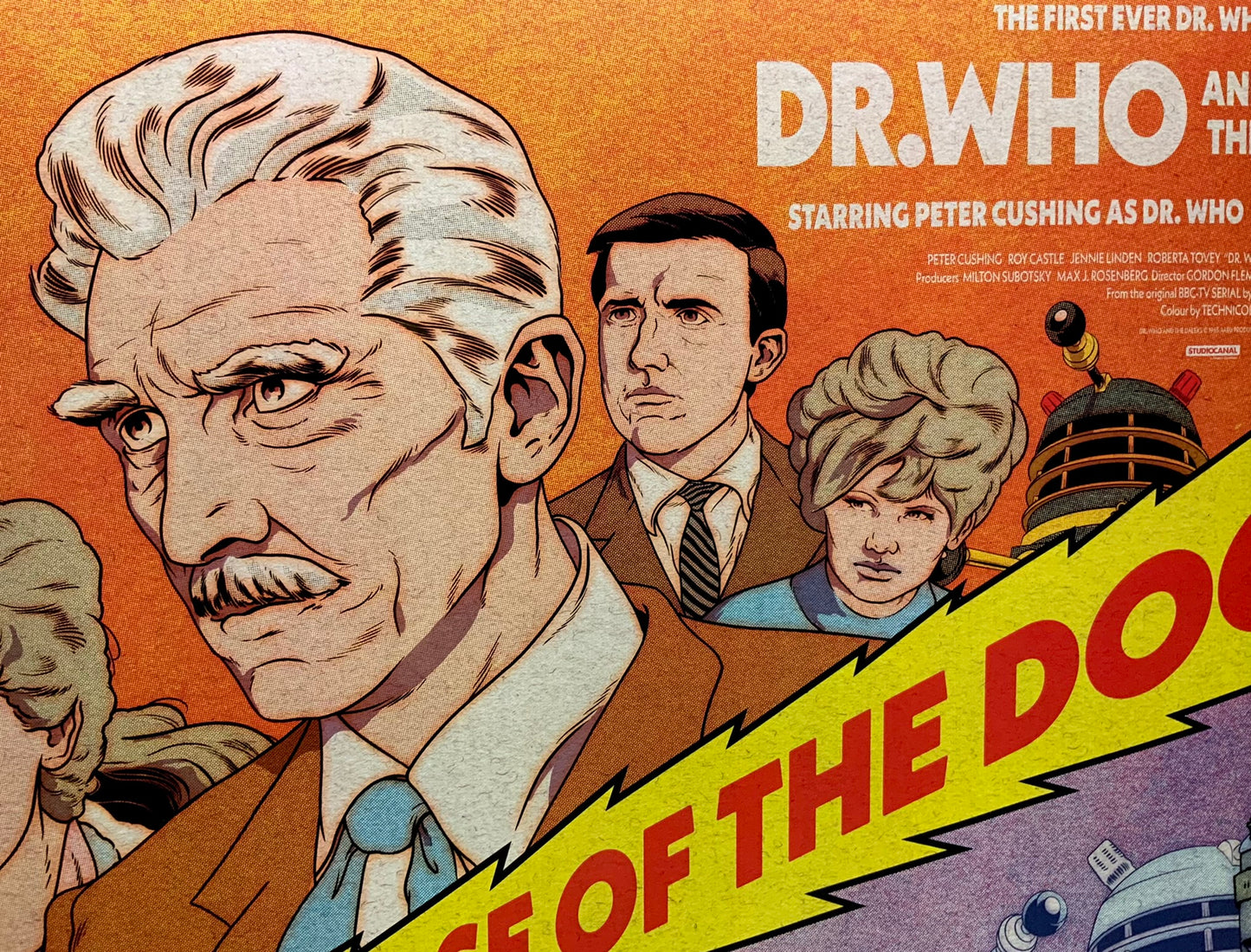 An original Doctor Who quad movie poster for the films Doctor Who and the Daleks and Daleks' Invasion Earth 2150 A.D.