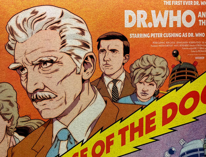 An original Doctor Who quad movie poster for the films Doctor Who and the Daleks and Daleks' Invasion Earth 2150 A.D.