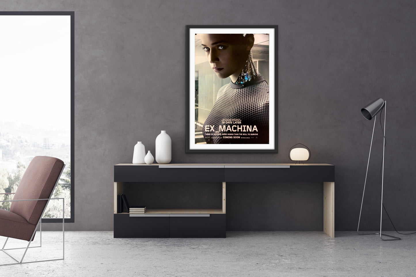 An original movie poster for the film Ex Machina