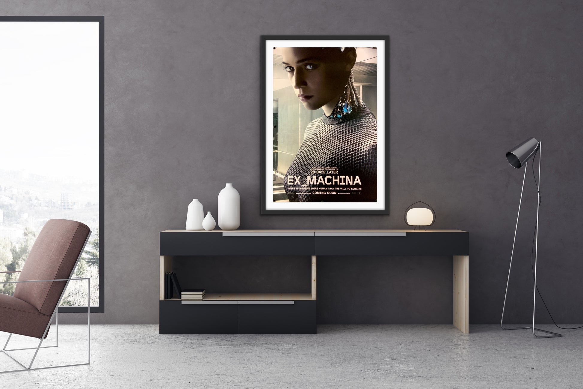 An original movie poster for the film Ex Machina