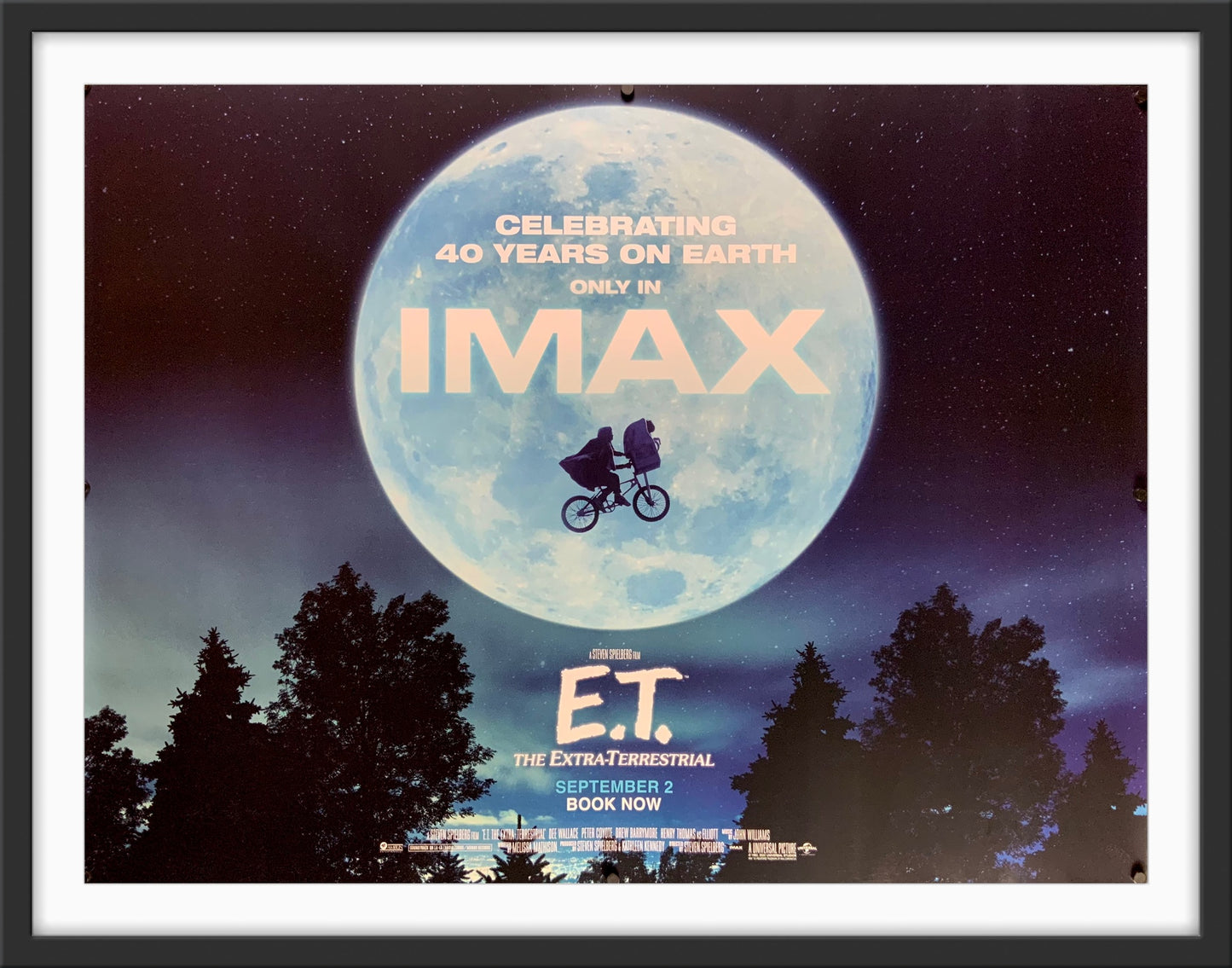 An original IMAX quad movie poster for the film E.T. The Extra Terrestrial
