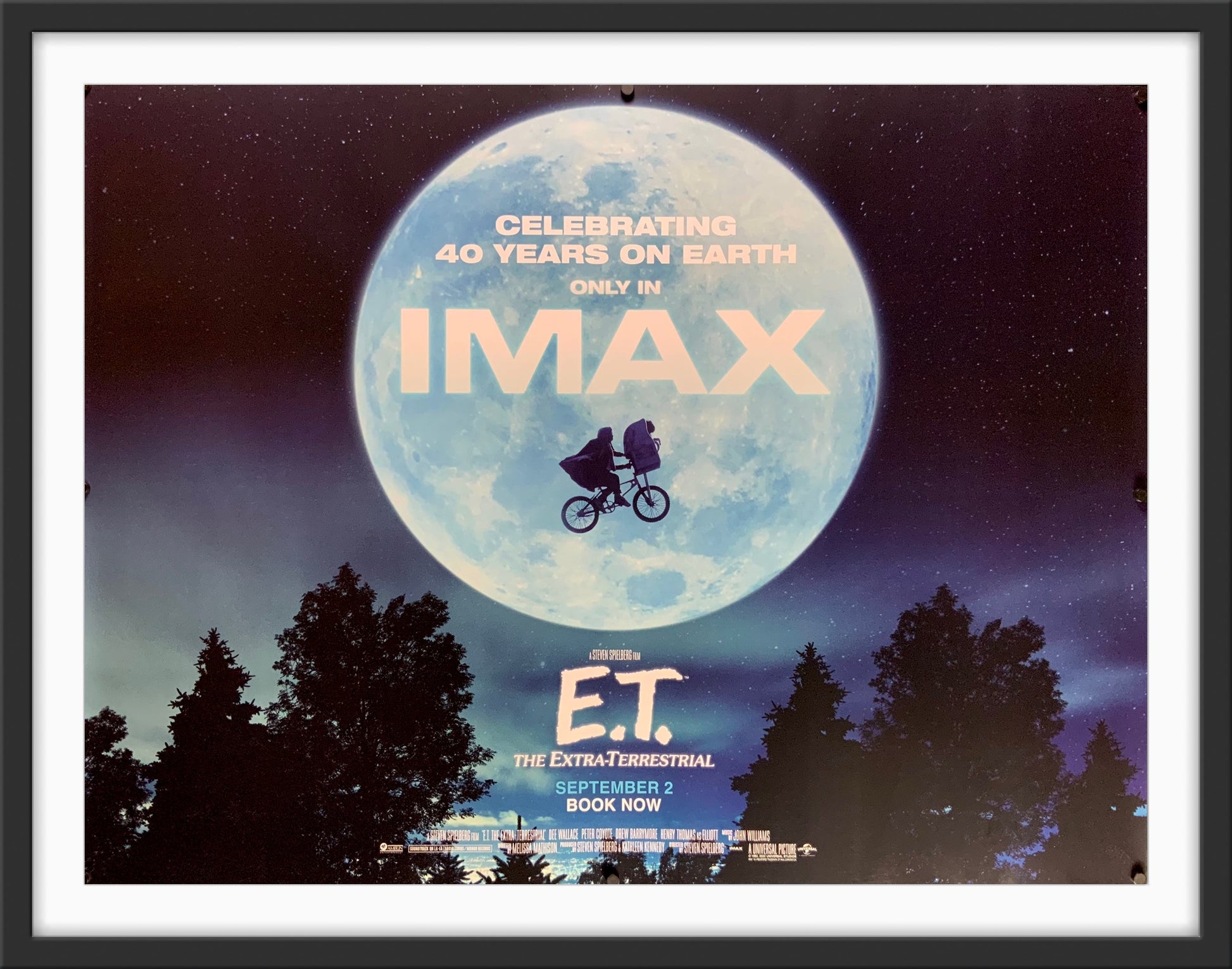An original IMAX quad movie poster for the film E.T. The Extra Terrestrial