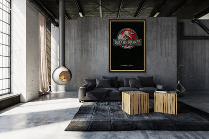 An original movie poster for the film Jurassic Park 3