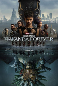An original movie poster for the Marvel film Black Panther Wakanda Forever