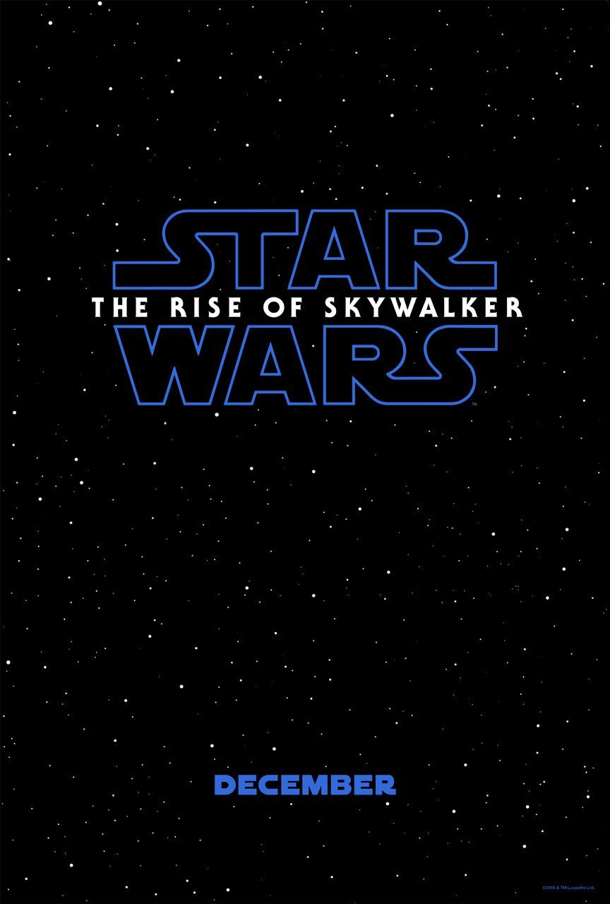 An original teaser movie poster for the Star Wars film The Rise Of Skywalker