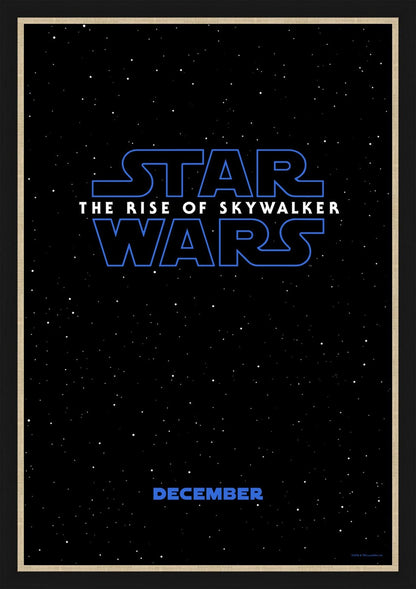 An original teaser movie poster for the Star Wars film The Rise Of Skywalker