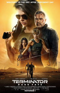 An original movie poster for the film Terminator: Dark Fate