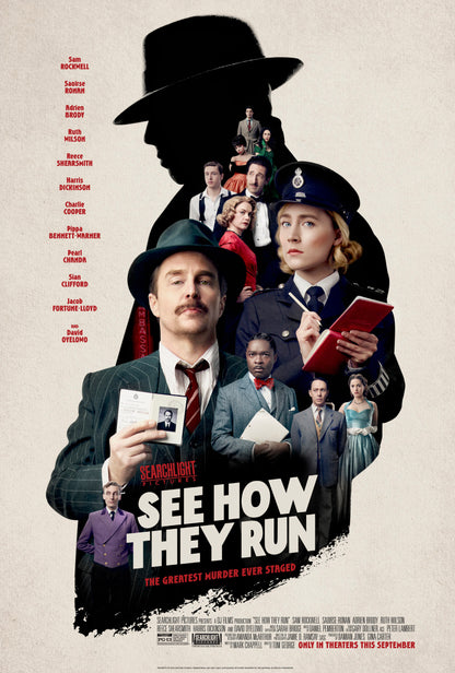 An original movie poster for the film See How They Run