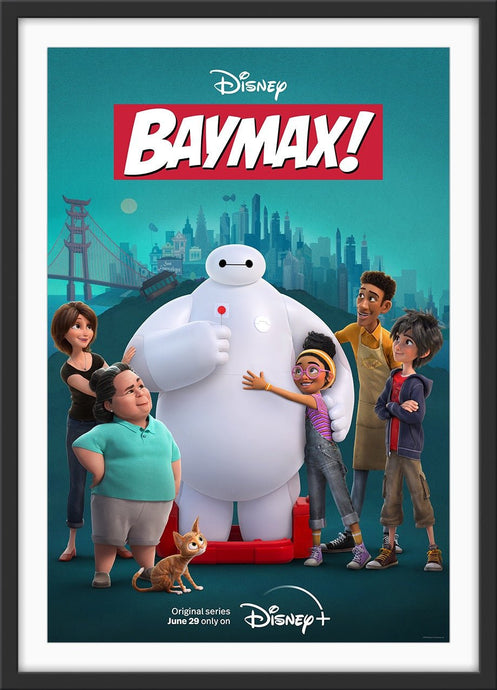 An original one sheet poster for the Disney+ animated TV series Baymax!