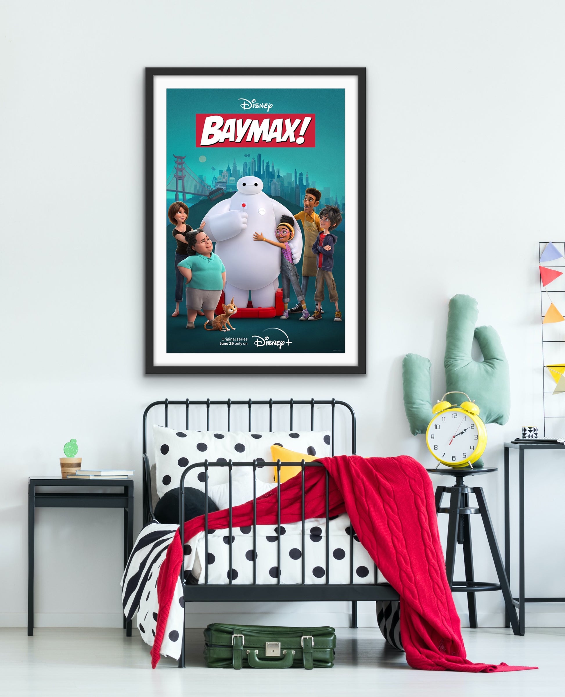 An original one sheet poster for the Disney+ animated TV series Baymax!