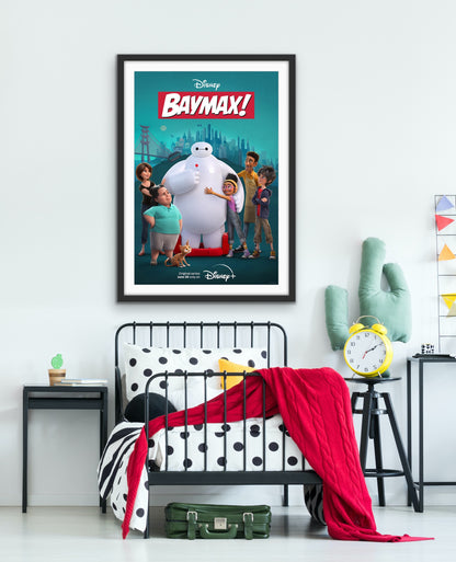 An original one sheet poster for the Disney+ animated TV series Baymax!