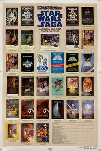 An original Kilian Star Wars Saga Checklist poster from 1985