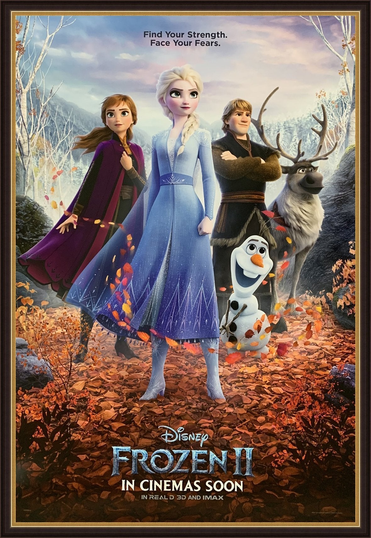 An original movie poster for the Disney film Frozen II / 2