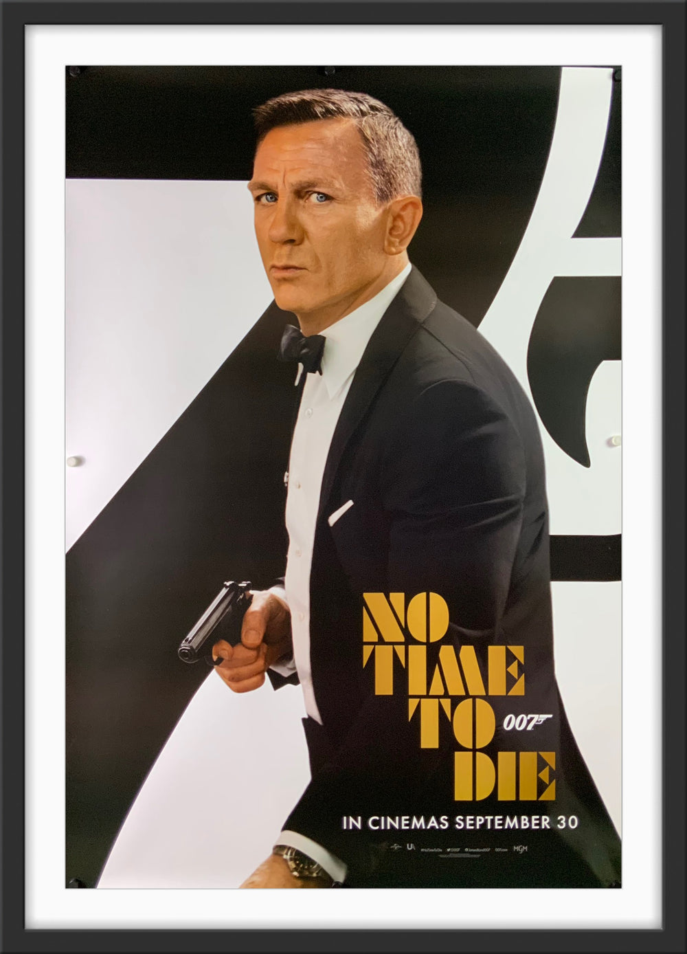An original movie poster for the James Bond film No Time To Die