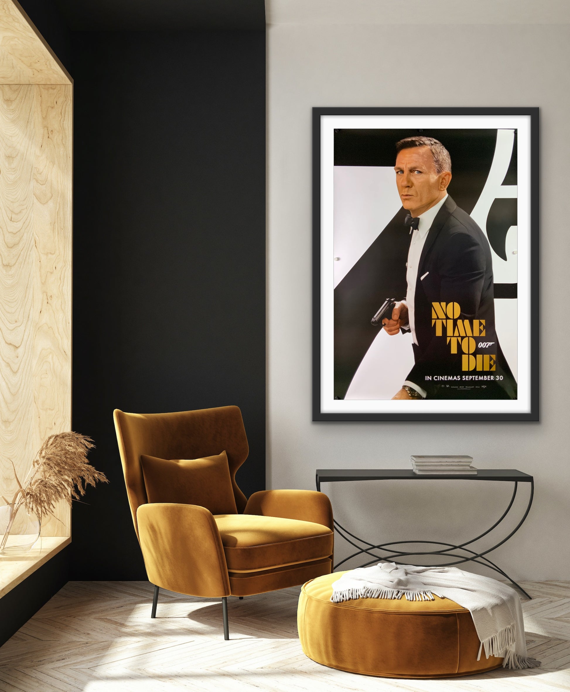 An original movie poster for the James Bond film No Time To Die
