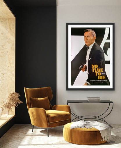 An original movie poster for the James Bond film No Time To Die
