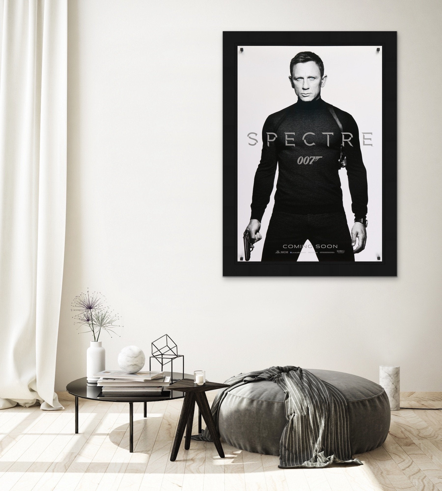 An original movie poster for the James Bond film Spectre