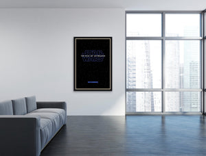 An original teaser movie poster for the Star Wars film The Rise Of Skywalker