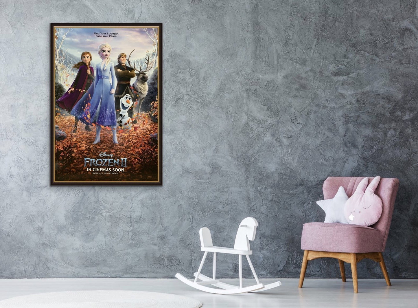 An original movie poster for the Disney film Frozen II / 2