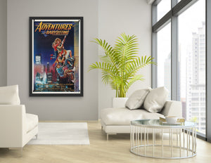 An original movie poster for the film Adventures In Babysitting