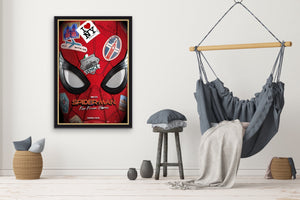 An original movie poster for the Marvel film Spider-man : Far From Home