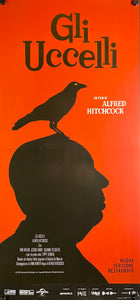 An original Italian locandina for the 2019 re-release of Alfred Hitchcock's The Birds