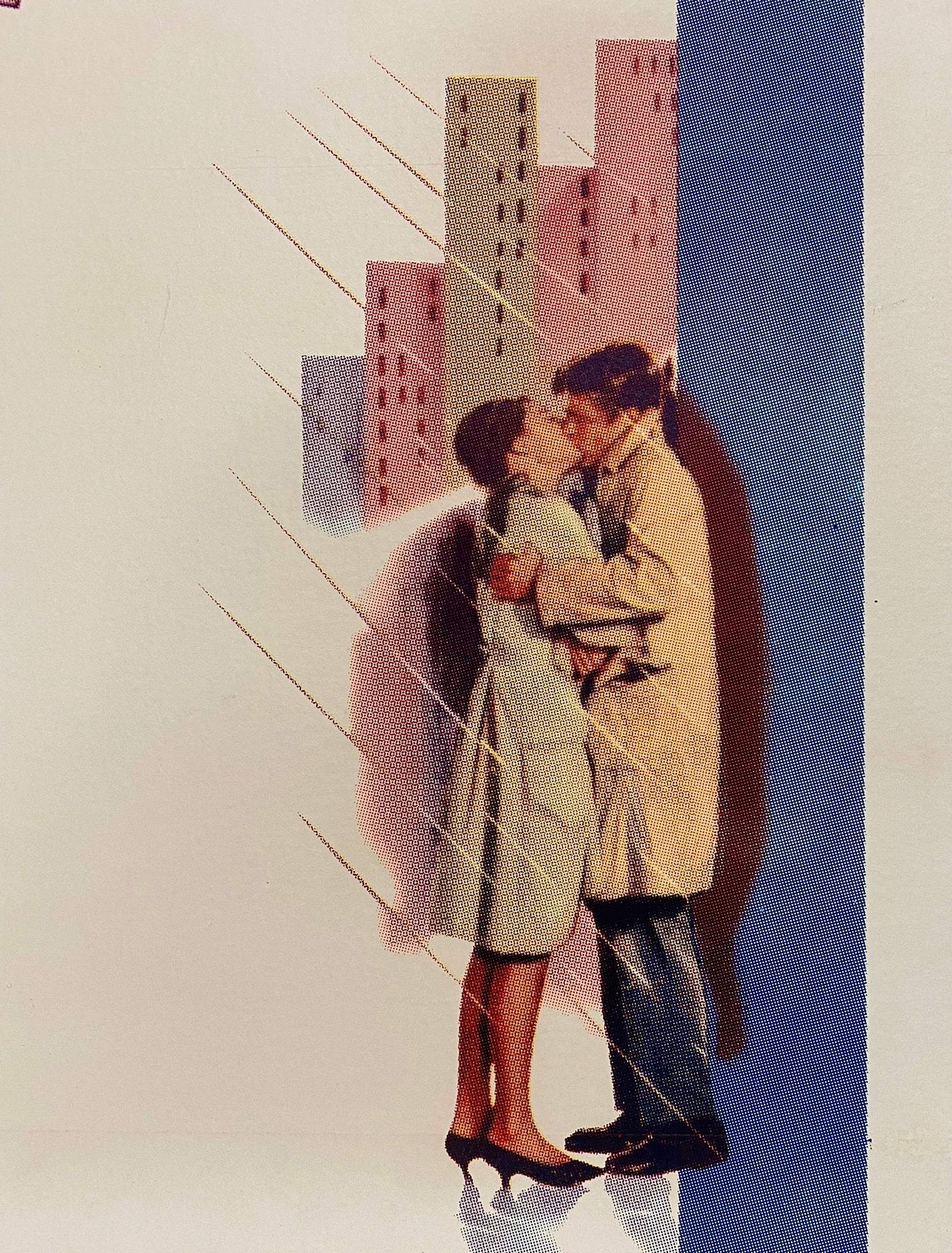 An original movie poster for the Audrey Hepburn film Breakfast At Tiffany's