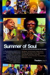 An original movie poster for the film Summer of Soul (or when the revolution could not be televised)