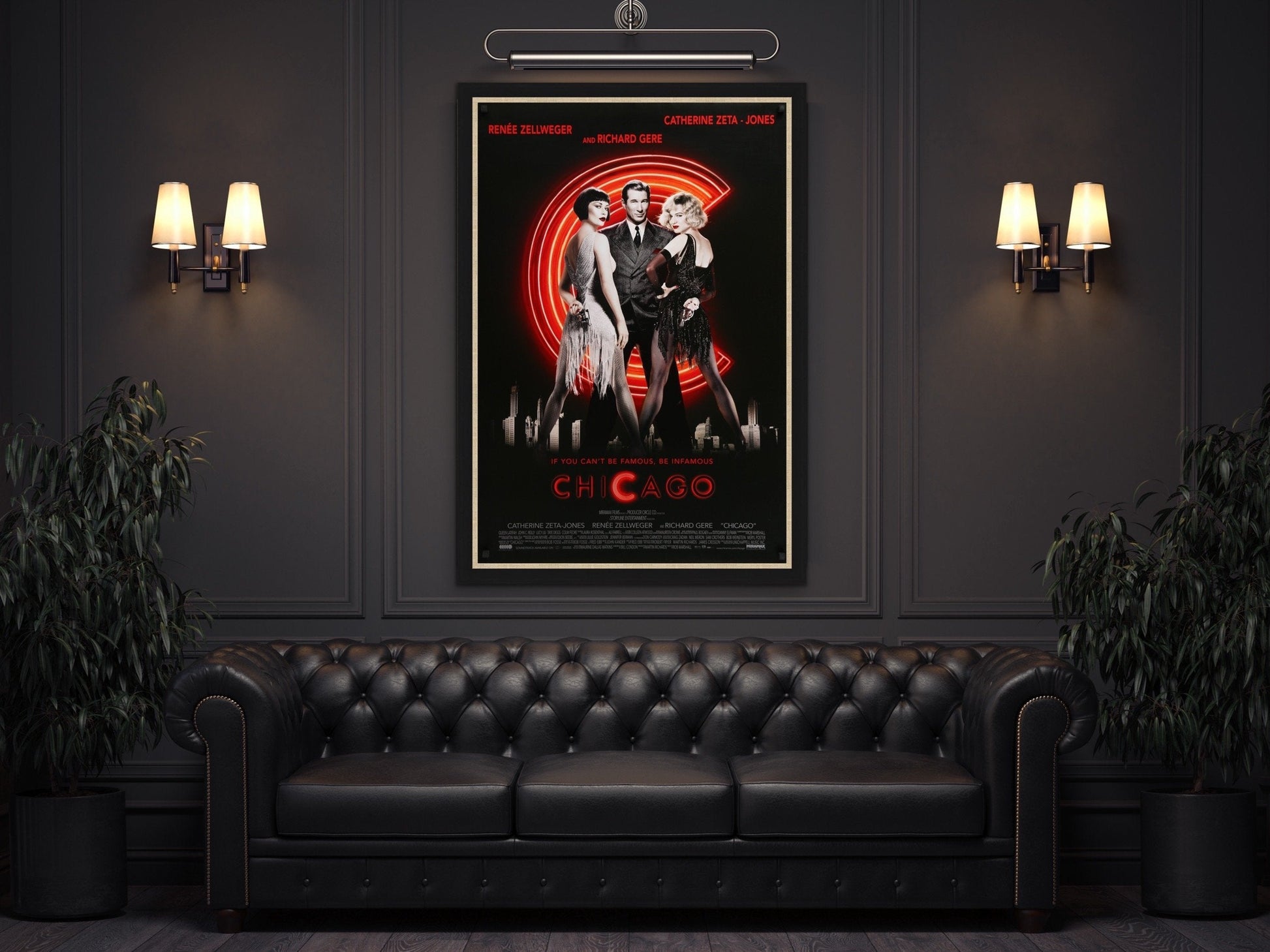 An original movie poster for the musical film Chicago