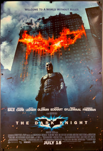 An original movie poster for the Batman film The Dark Knight