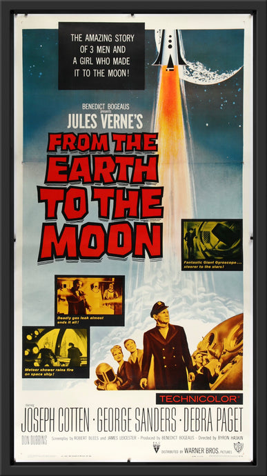 An original movie poster for the film From Earth to the Moon