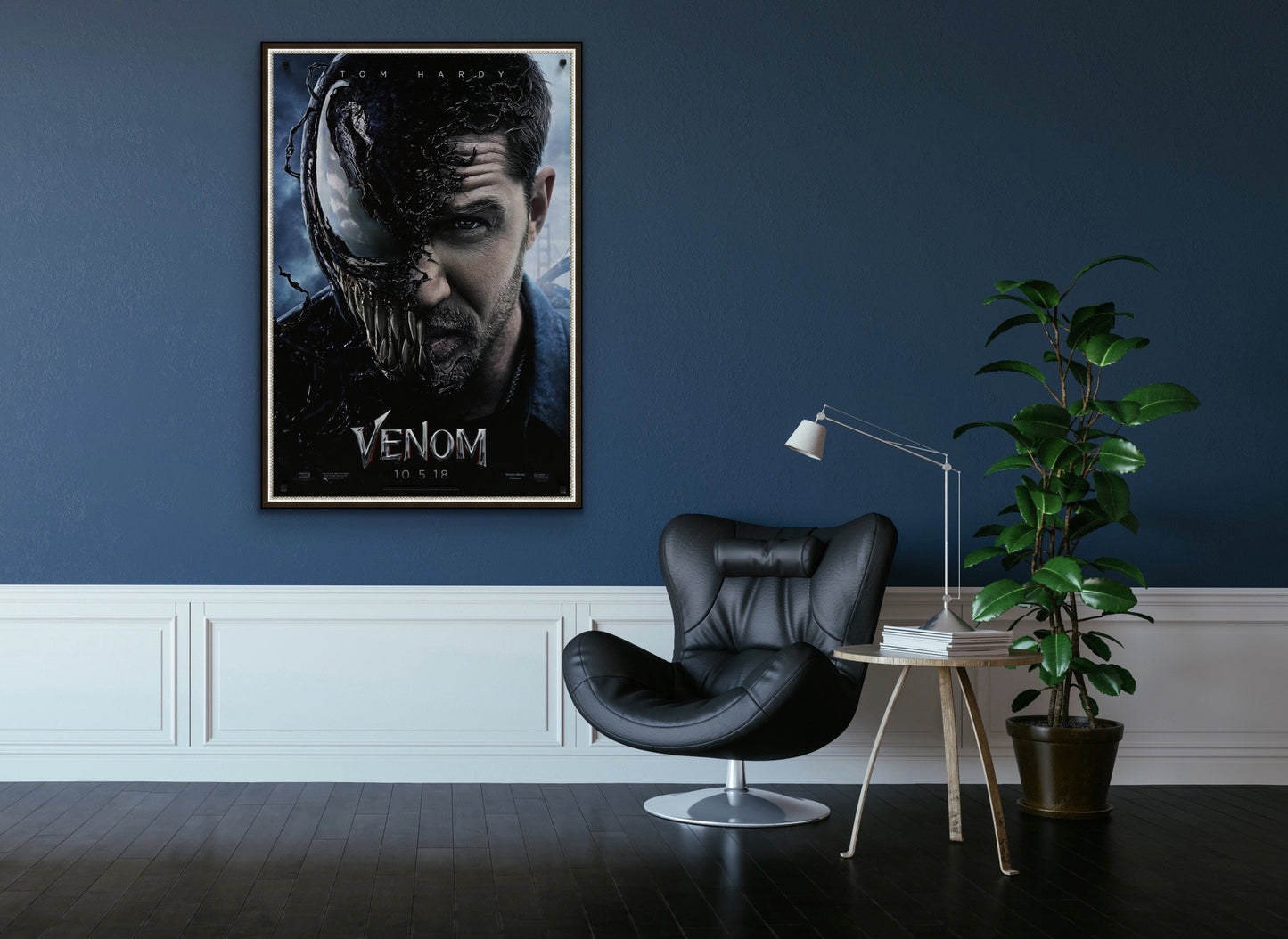 An original movie poster for the film Venom with Tom Hardy