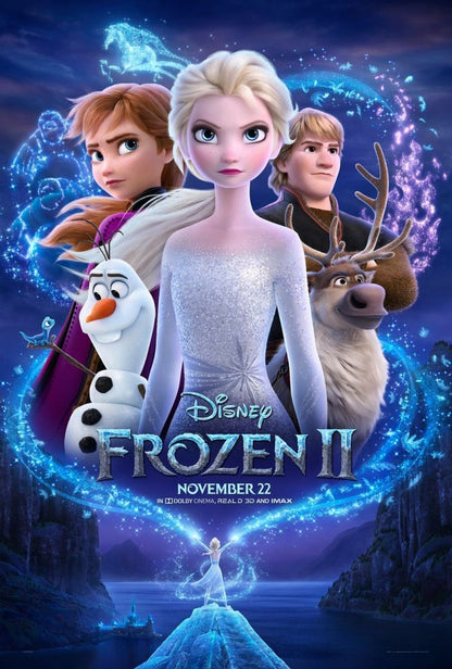 An original movie poster for the Disney film Frozen II / 2
