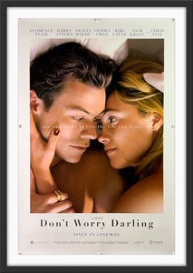 An original movie poster for the film Don't Worry Darling