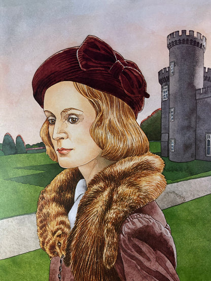 An original poster for the Mobil Mystery TV series on PBS of Daphne du Maurier's Rebecca