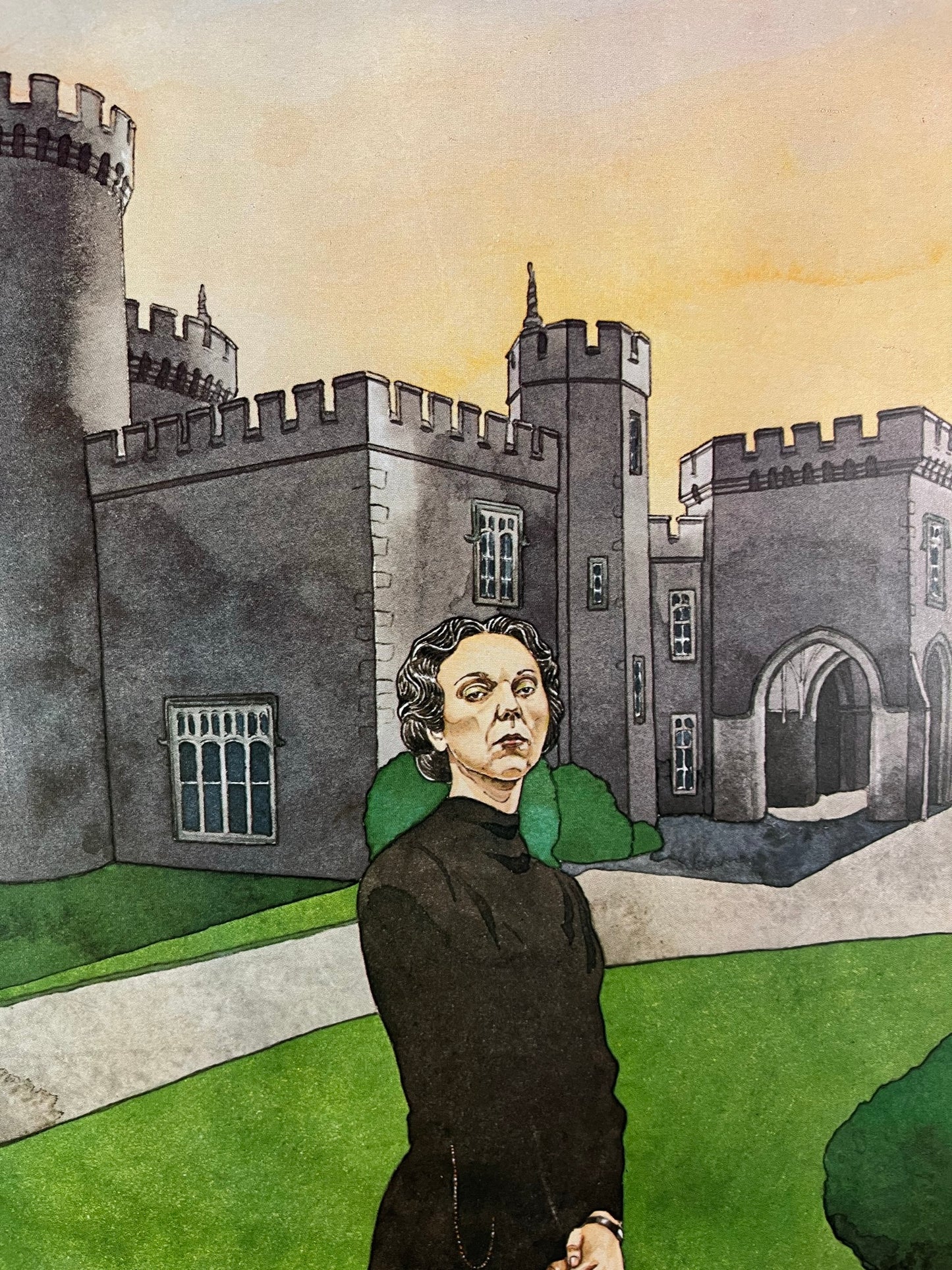 An original poster for the Mobil Mystery TV series on PBS of Daphne du Maurier's Rebecca