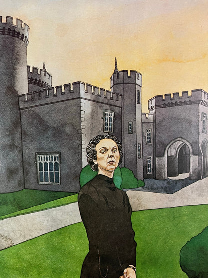 An original poster for the Mobil Mystery TV series on PBS of Daphne du Maurier's Rebecca