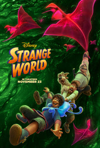 An original movie poster for the Disney film Strange World