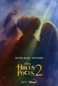 An original teaser movie poster for the film Disney sequel Hocus Pocus 2