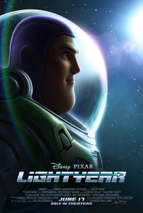An original movie poster for the Pixar film Lightyear