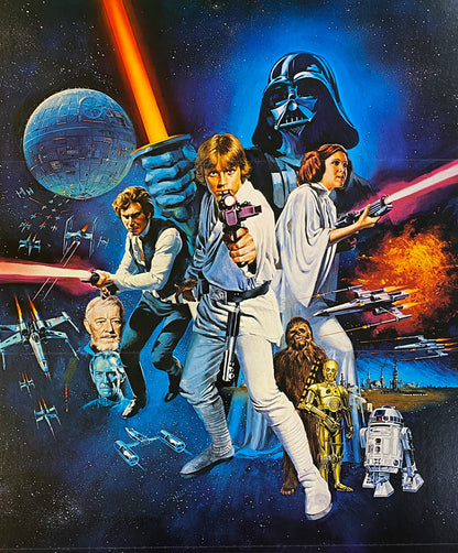 An original Style C movie poster for the film Star Wars / Episode 4 / IV / A New Hope / 1977